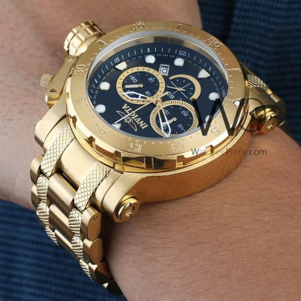 Invicta Chronograph Watch for Men black dial | Watches Prime