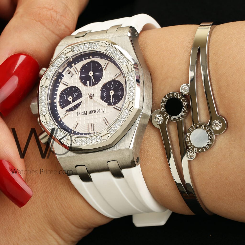 audemars piguet white rubber strap