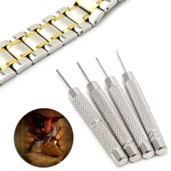 Silver Stainless Steel Pins Punch Jewelry Watch Band Link
