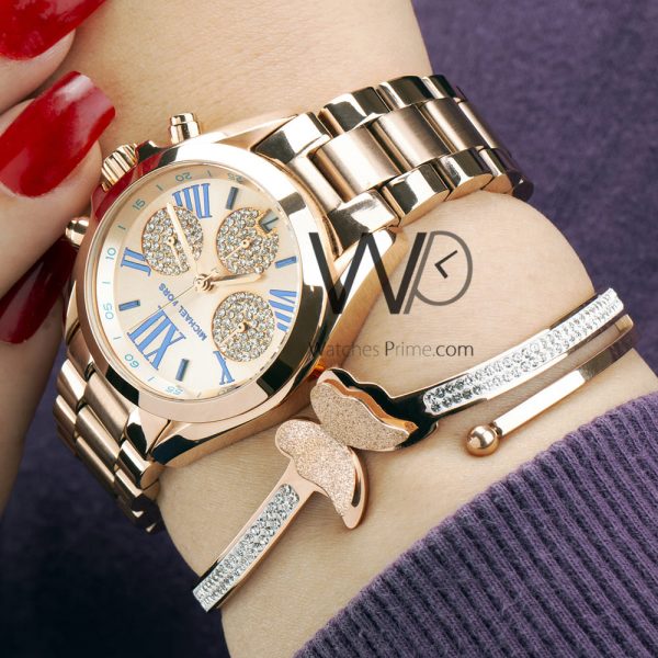 Michael Kors Chronograph Rose Gold Watch | Watches Prime