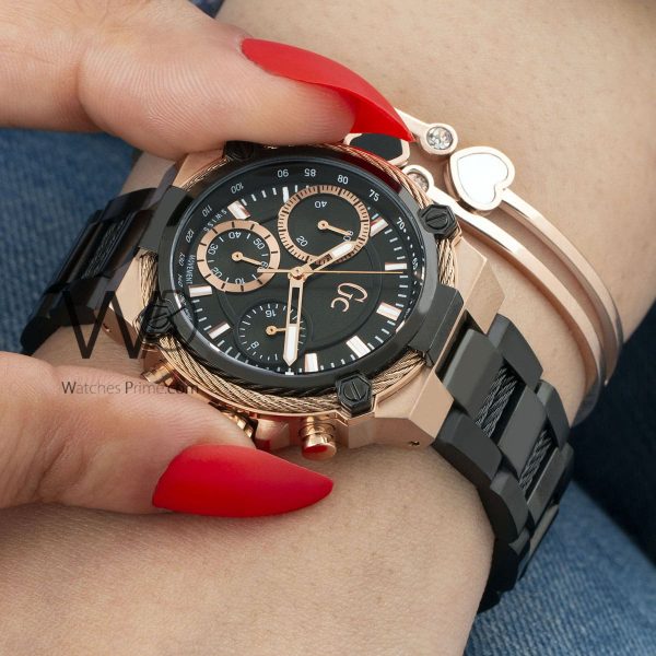 GUESS COLLECTION CHRONOGRAPH Black WITH STAINLESS STEEL Black BELT