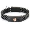 Rolex black stainless steel men's bracelet