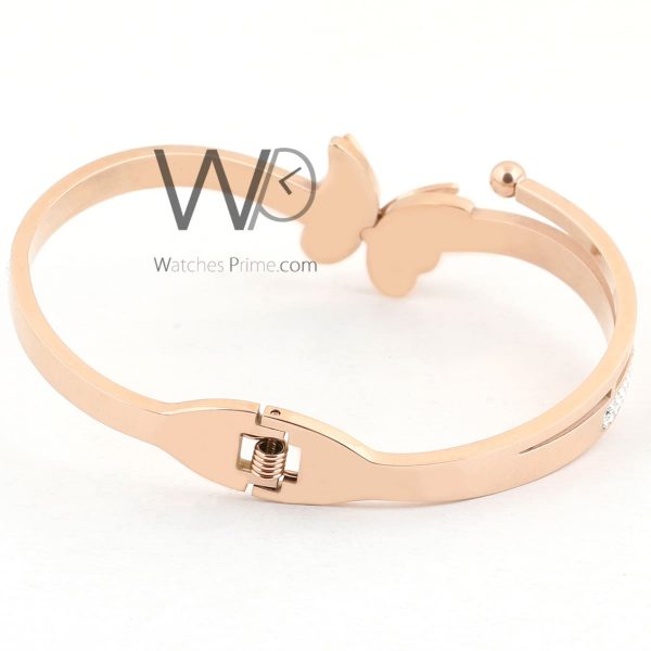 Butterfly women's bracelet metal rose gold | Watches Prime