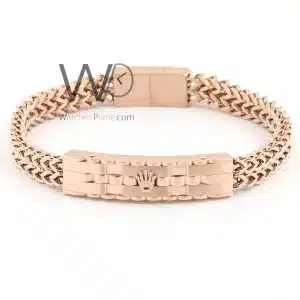 Rolex rose gold stainless steel men bracelet | Watches Prime