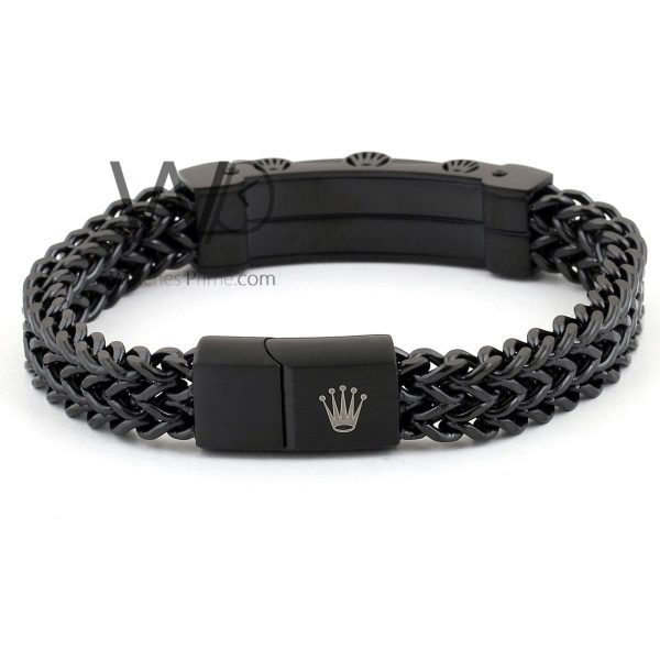 Rolex black stainless steel men bracelet | Watches Prime