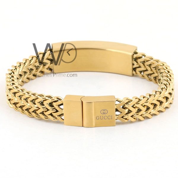 Gucci gold metal men's bracelet | Watches Prime