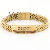 Gucci gold metal men's bracelet