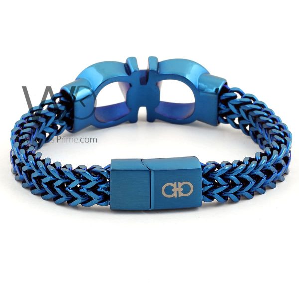 Ferragamo blue metal men's bracelet | Watches Prime