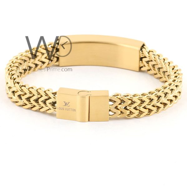 Louis Vuitton LV gold metal men bracelet | Watches Prime