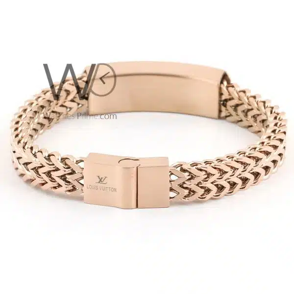 Louis Vuitton LV rose gold metal men bracelet | Watches Prime
