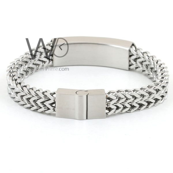Louis Vuitton LV men bracelet silver metal | Watches Prime