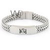 Louis vuitton lv men bracelet silver metal