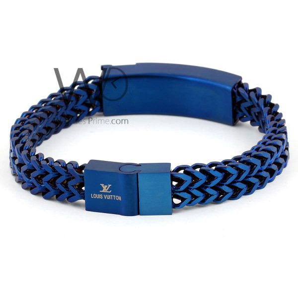 Louis Vuitton LV blue metal men bracelet | Watches Prime