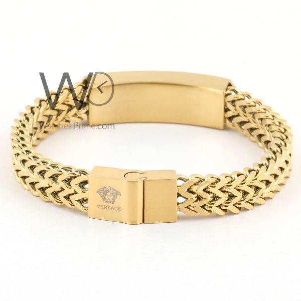 Versace gold metal men's bracelet | Watches Prime