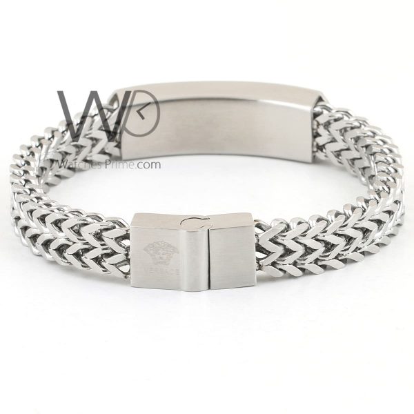 Versace silver metal men's bracelet | Watches Prime