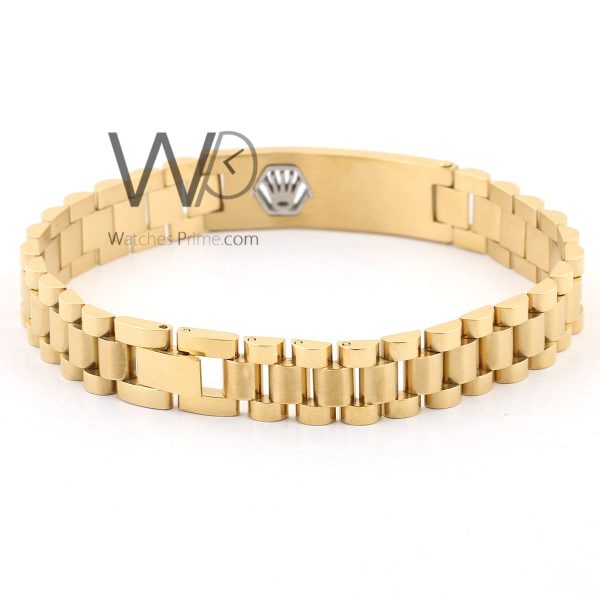 Rolex metal gold men's bracelet | Watches Prime