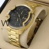 Diesel men chronograph gold metal strap