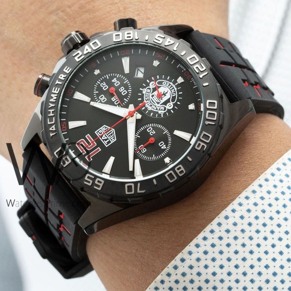 TAG HEUER FORMULA CHRONOGRAPH WATCH black WITH rubber BLACK