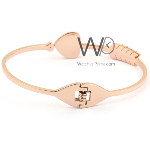 Heart metal rose gold women's bracelet | Watches Prime