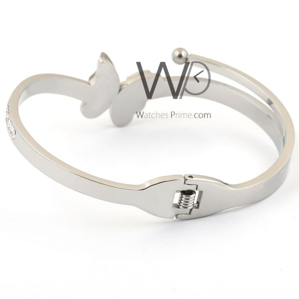 Butterfly silver metal women bracelet | Watches Prime