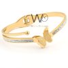 Butterfly gold metal women bracelet