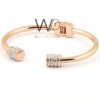 Women bracelet with diamonds rose gold metal | Watches Prime