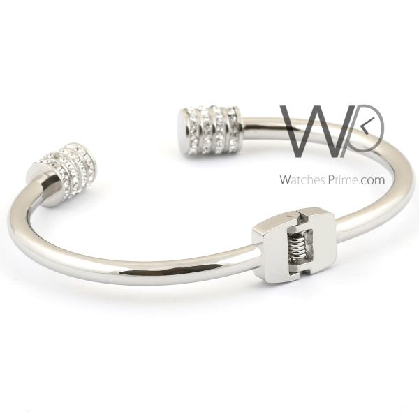 Women bracelet with diamonds silver metal | Watches Prime