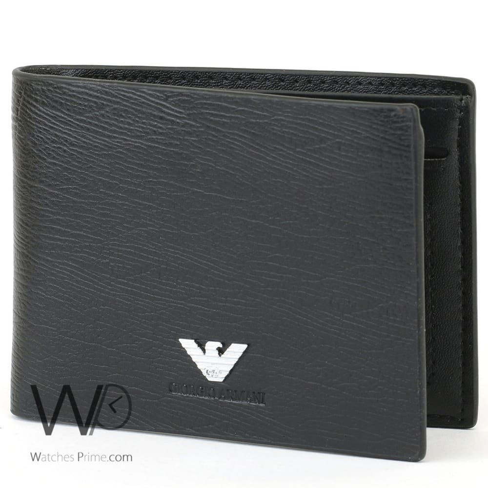 Giorgio Armani black wallet for men | Watches Prime