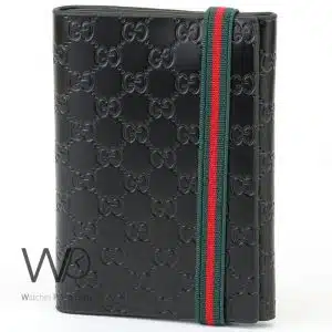 Gucci leather wallet for men black | Watches Prime