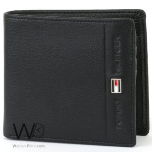 Tommy Hilfiger leather black wallet for men | Watches Prime