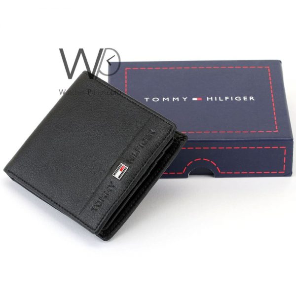 Tommy Hilfiger leather black wallet for men | Watches Prime