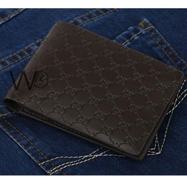 Gucci leather brown wallet for men | Watches Prime