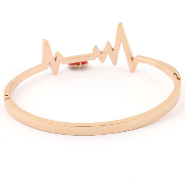 ECG metal rose gold women bracelet | Watches Prime   