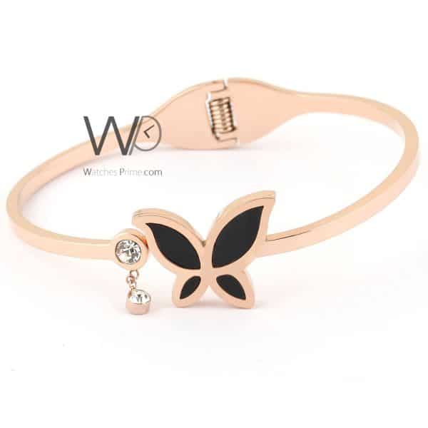 Butterfly bracelet rose gold metal for women | Watches Prime   