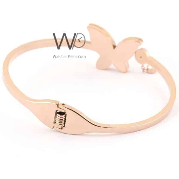 Butterfly bracelet rose gold metal for women | Watches Prime