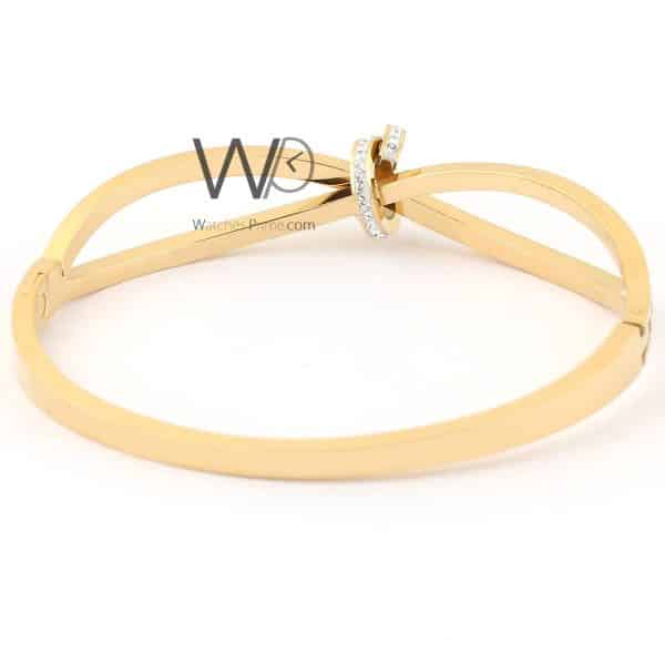 Knot women bracelet gold stainless steel | Watches Prime   