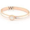 Latin numbers women bracelet rose gold metal