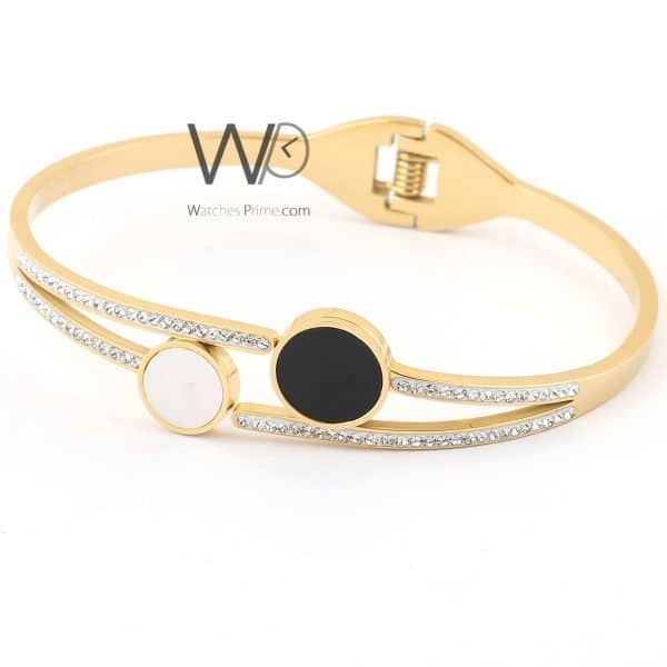 Women bracelet with diamonds gold metal | Watches Prime   