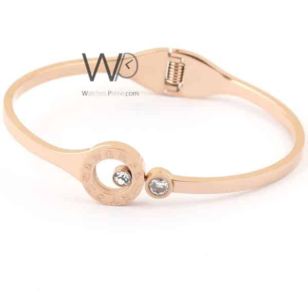 Women bracelet with diamonds rose gold metal | Watches Prime   