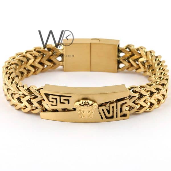 Versace metal gold men's bracelet | Watches Prime   