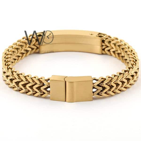 Versace stainless steel gold men's bracelet | Watches Prime   