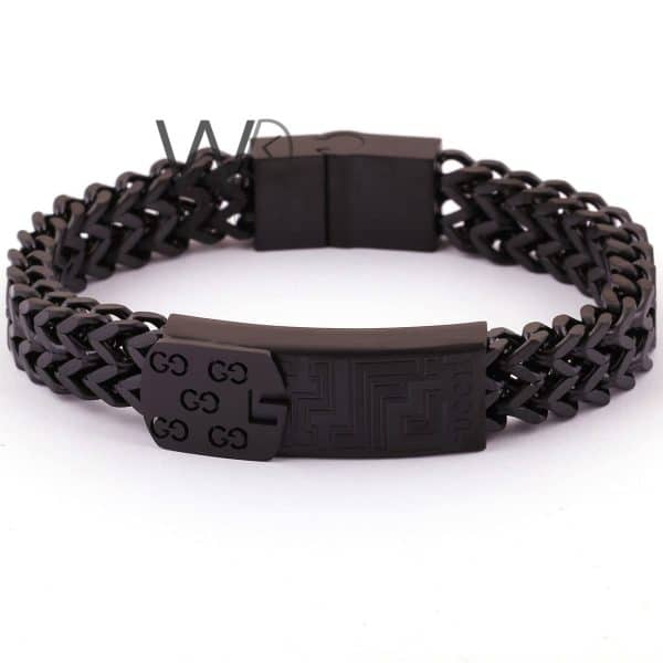 Gucci black metal men bracelet | Watches Prime   