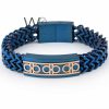 Ferragamo stainless steel blue men's bracelet | Watches Prime