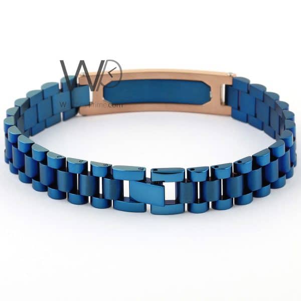Rolex blue metal men bracelet | Watches Prime   