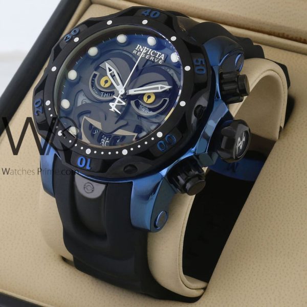 INVICTA CHRONOGRAPH WATCH gray WITH rubber black BELT  