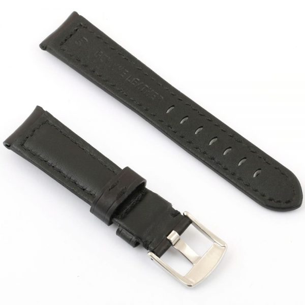 Watch strap black leather | Watches Prime