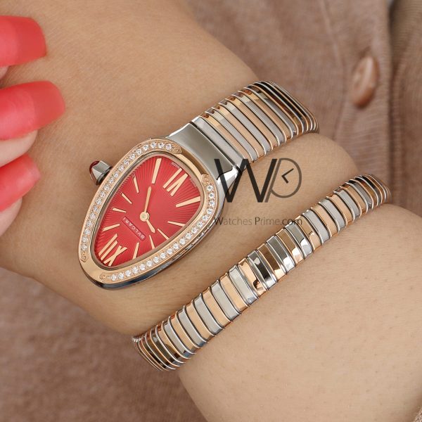 Bvlgari Women's Watch with Red Dial | Watches Prime
