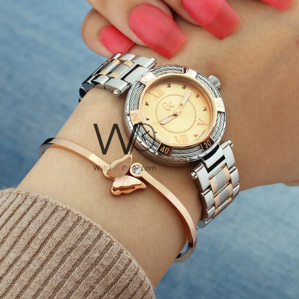 Guess Collection Rose Gold Dial Women Watch | Watches Prime