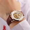 Cartier Automatic Watch Brown Leather Belt | Watches Prime