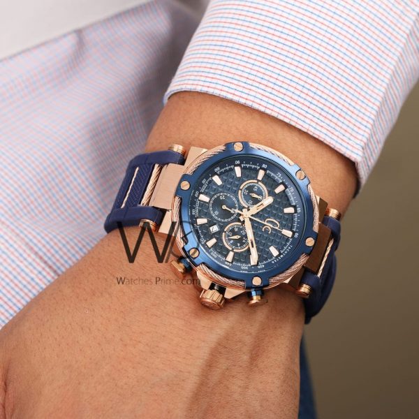 Guess Collection Watch with Blue Rubber Belt | Watches Prime
